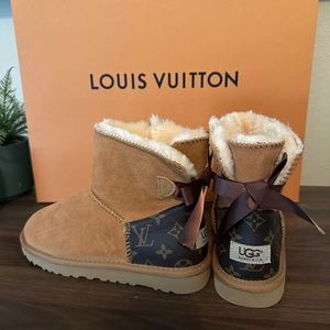 Louis Vuitton Bailey Bow Ugg Boots Size 9